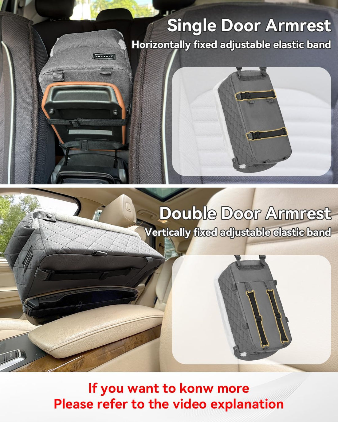 PETSFIT Center Console Dog Car Seat with Adjustable Seat-Rail Anchor