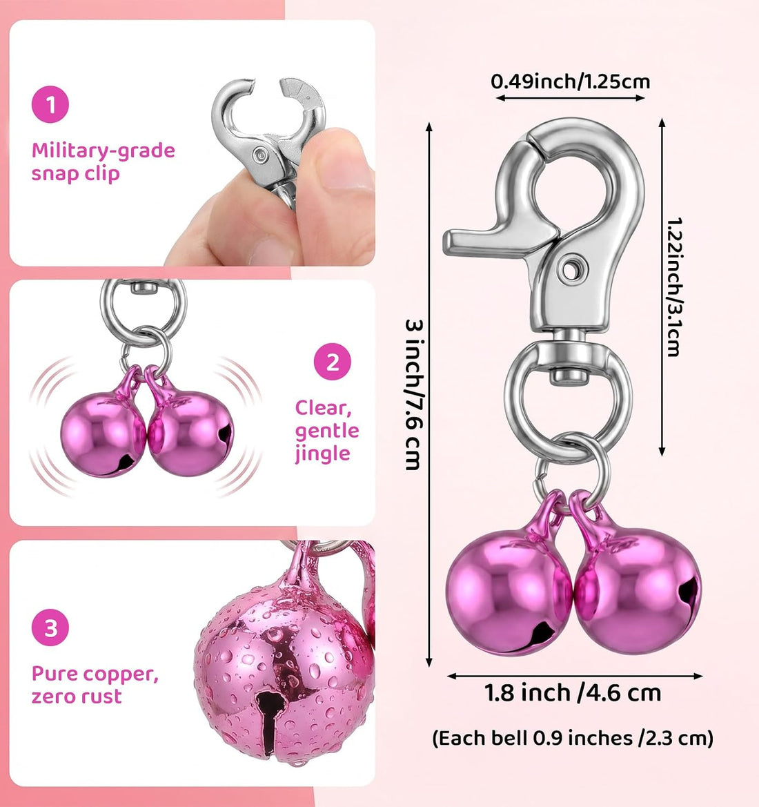 2Pcs Cat Bell, Cat Bells for Collar Loud for Small Dogs