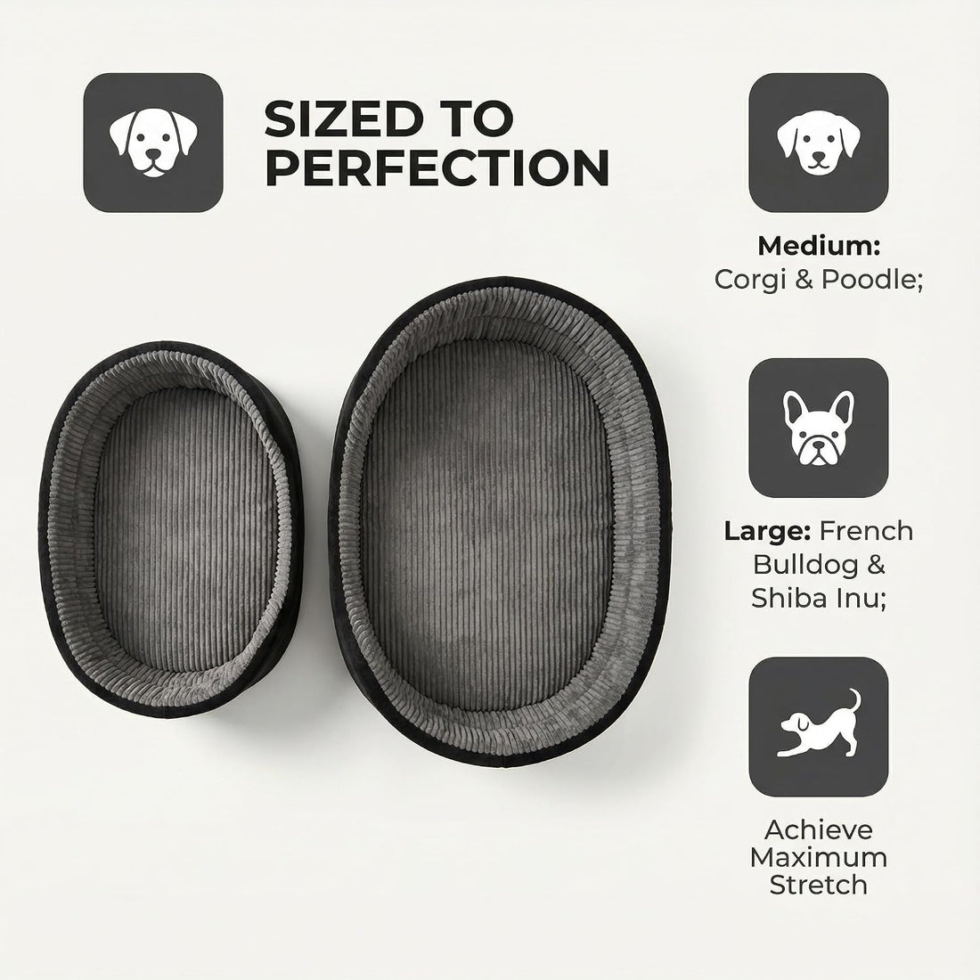 Small Dog Bed Cat Bed 16x20 Inch, Calming Pet Bed for Dogs & Cats