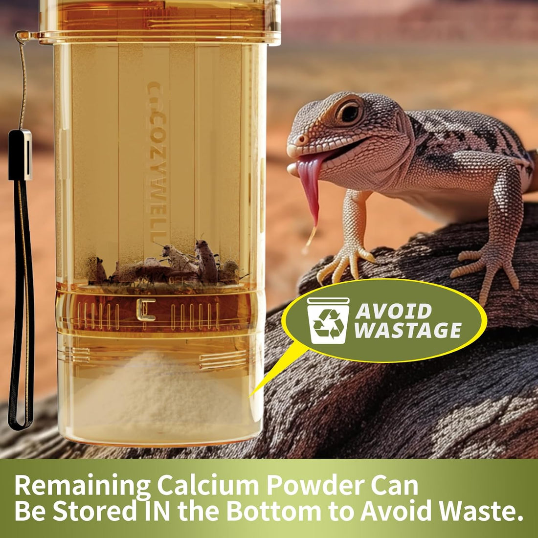 Cricket Calcium Powder Mixer Even Coating Calcium Shaker for Reptiles