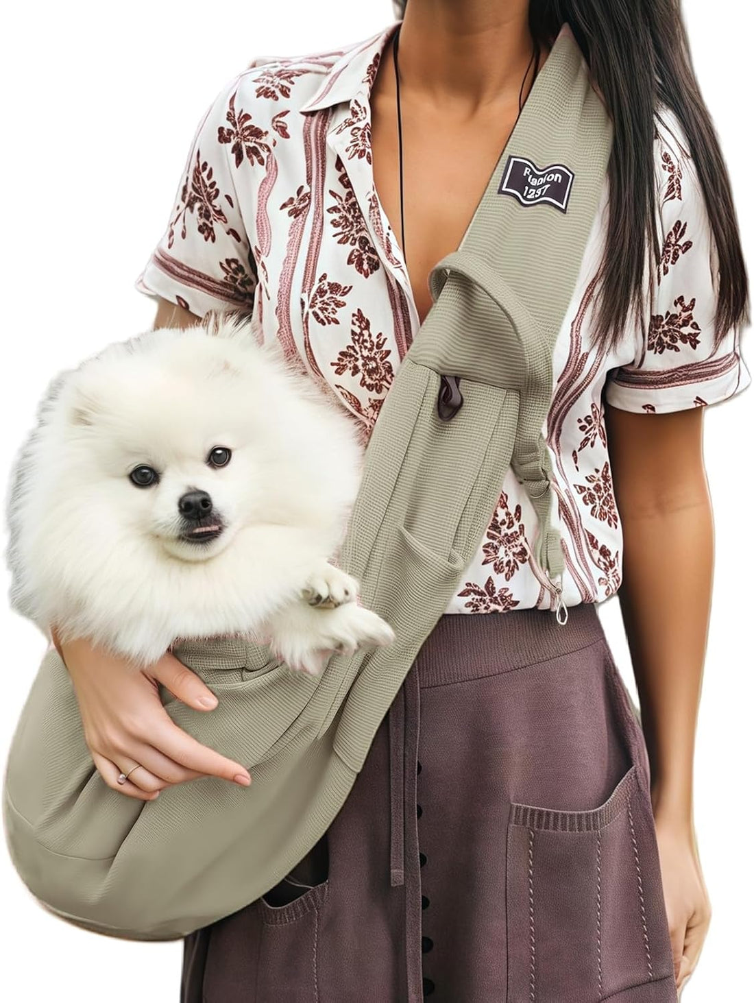 Dog Sling Carrier Soft Breathable for Small Dogs Cats 3-12 lbs