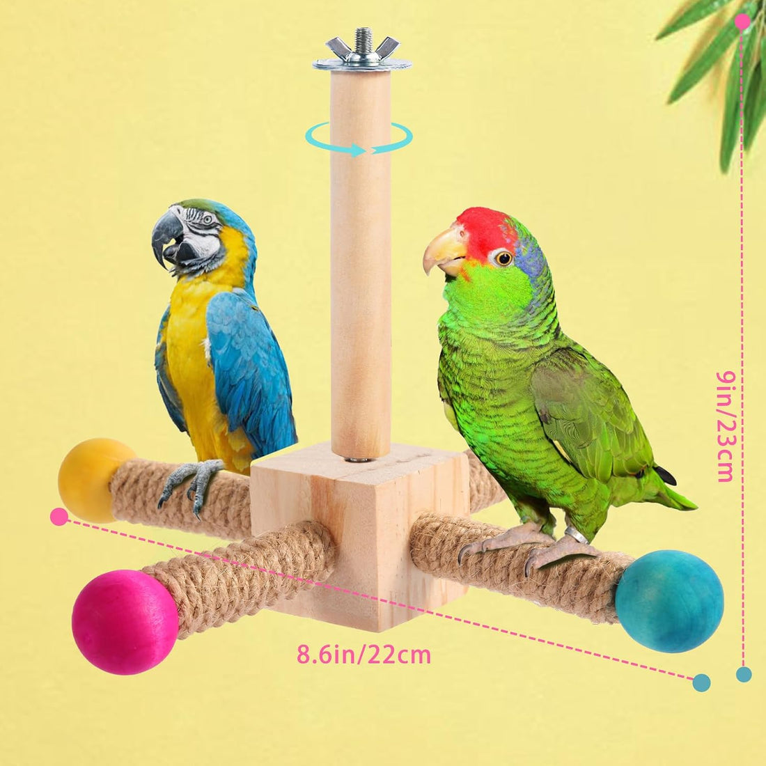 Kyouki Bird Perch Toy Parakeets Toy for Small & Medium Parrots