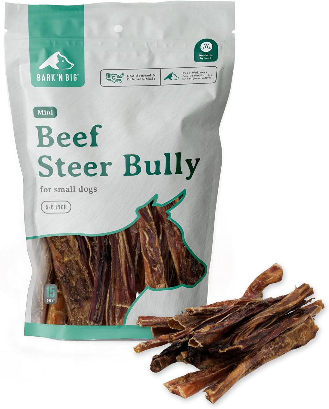 Thick Odor Free Steer Bully Sticks 5-6 Inch 12 Count