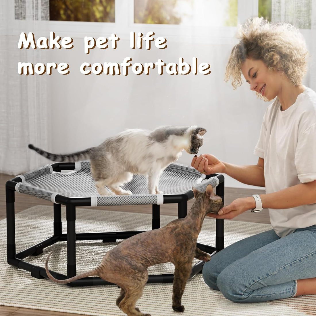 Tresbro Elevated Cat Hammock Bed