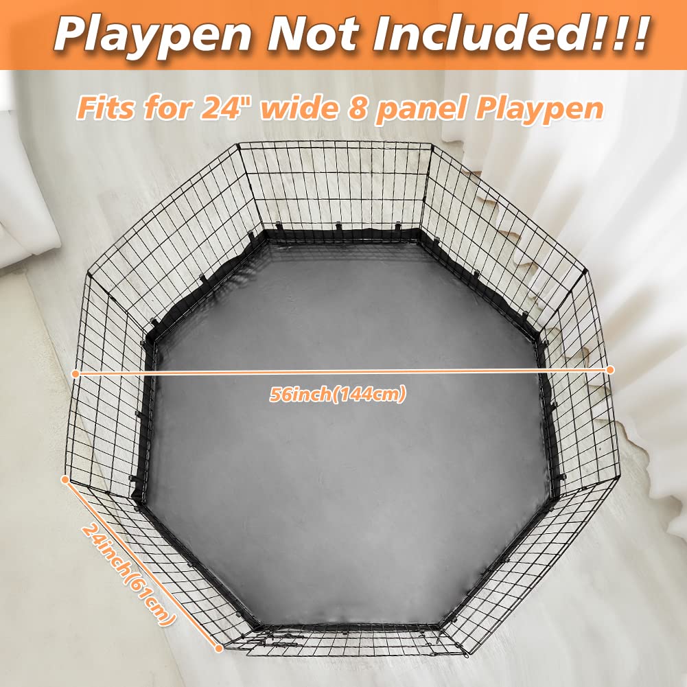 PJYuCien Playpen Bottom Pad for 24'' Width 8 Panel Pen, Hook Connect