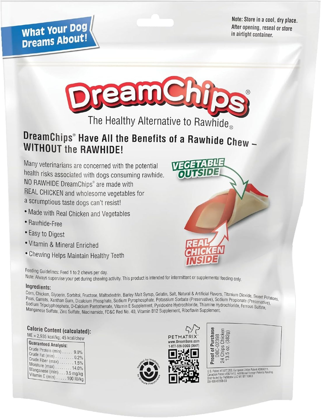 DreamBone DreamChips, Rawhide Free Dog Chews Made with Real Chicken