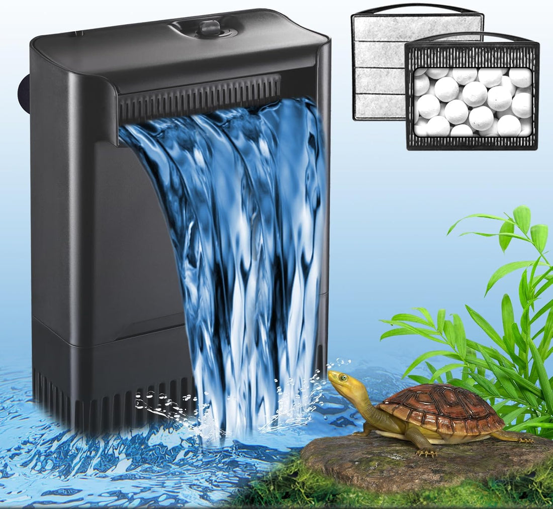 Turtle Tank Filter Aquarium Filter Power Adjustable 20-75 Gal. 290GPH