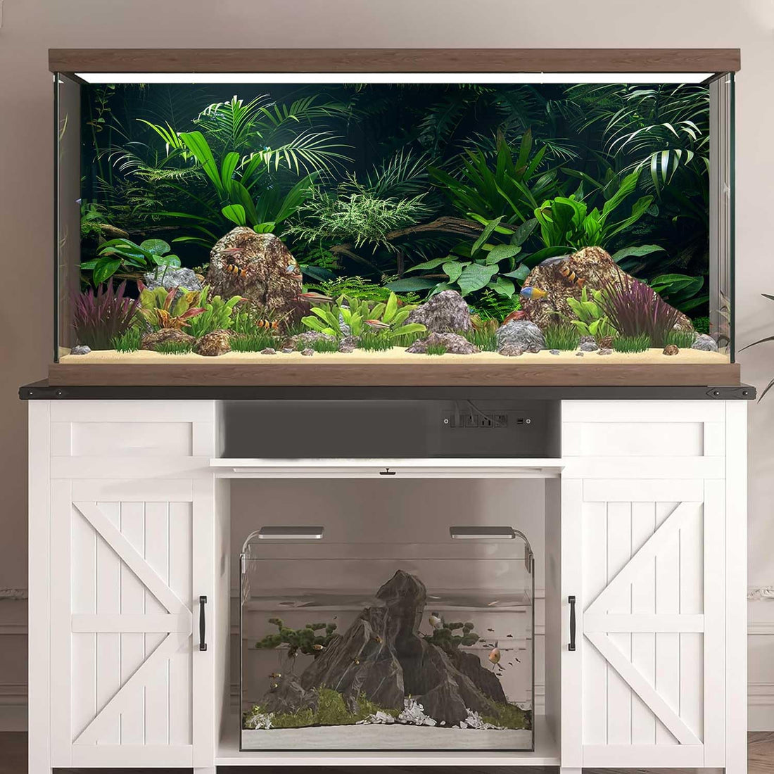 Aquarium Background, Aquatic Plant River Bed & Lake Tropical Undersea