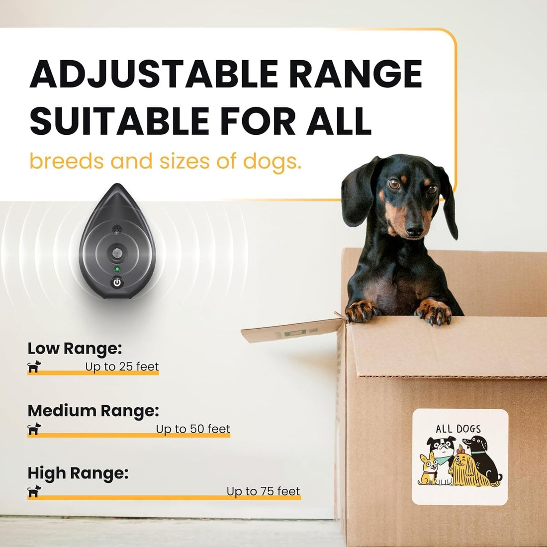 STÙNICK 2026 Anti Bark Device and 75 Feet Neighbor Dog Silencer