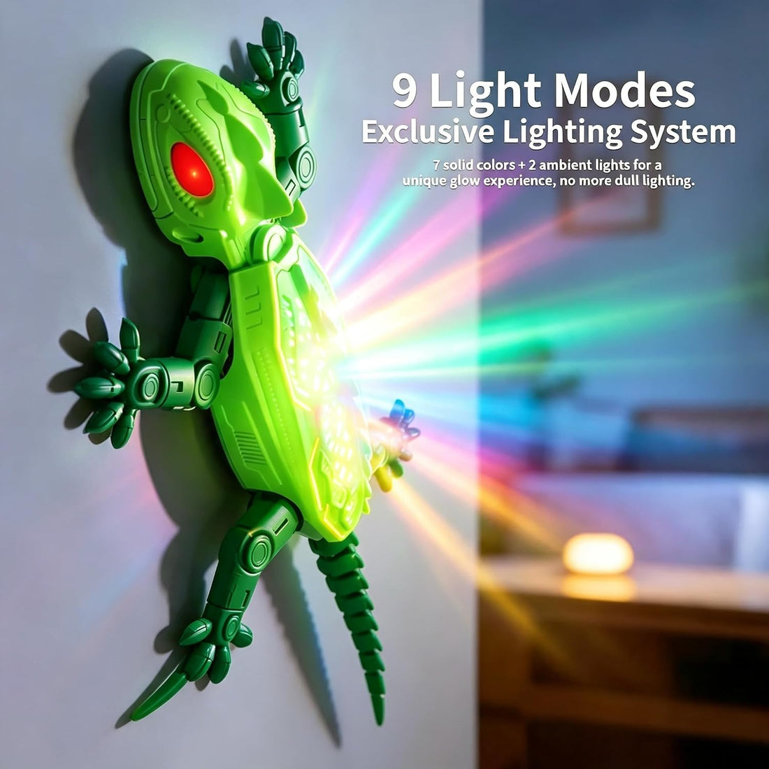 Remote Control Wall Climbing Gecko Toy for Cats,Wall Crawler Gecko