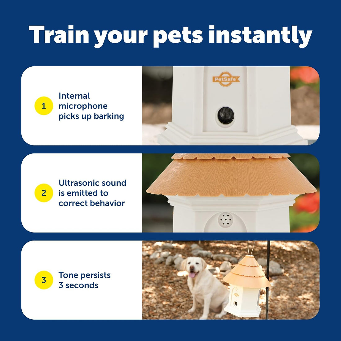 PetSafe Outdoor Bark Control, Hanging Birdhouse, Up to 1/4-Acre