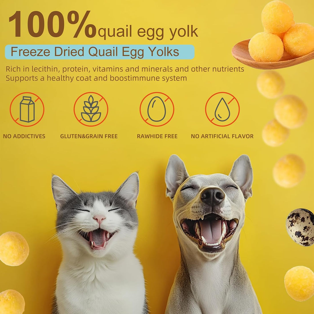 Globalpaw Premium Freeze-Dried Quail Egg Yolks