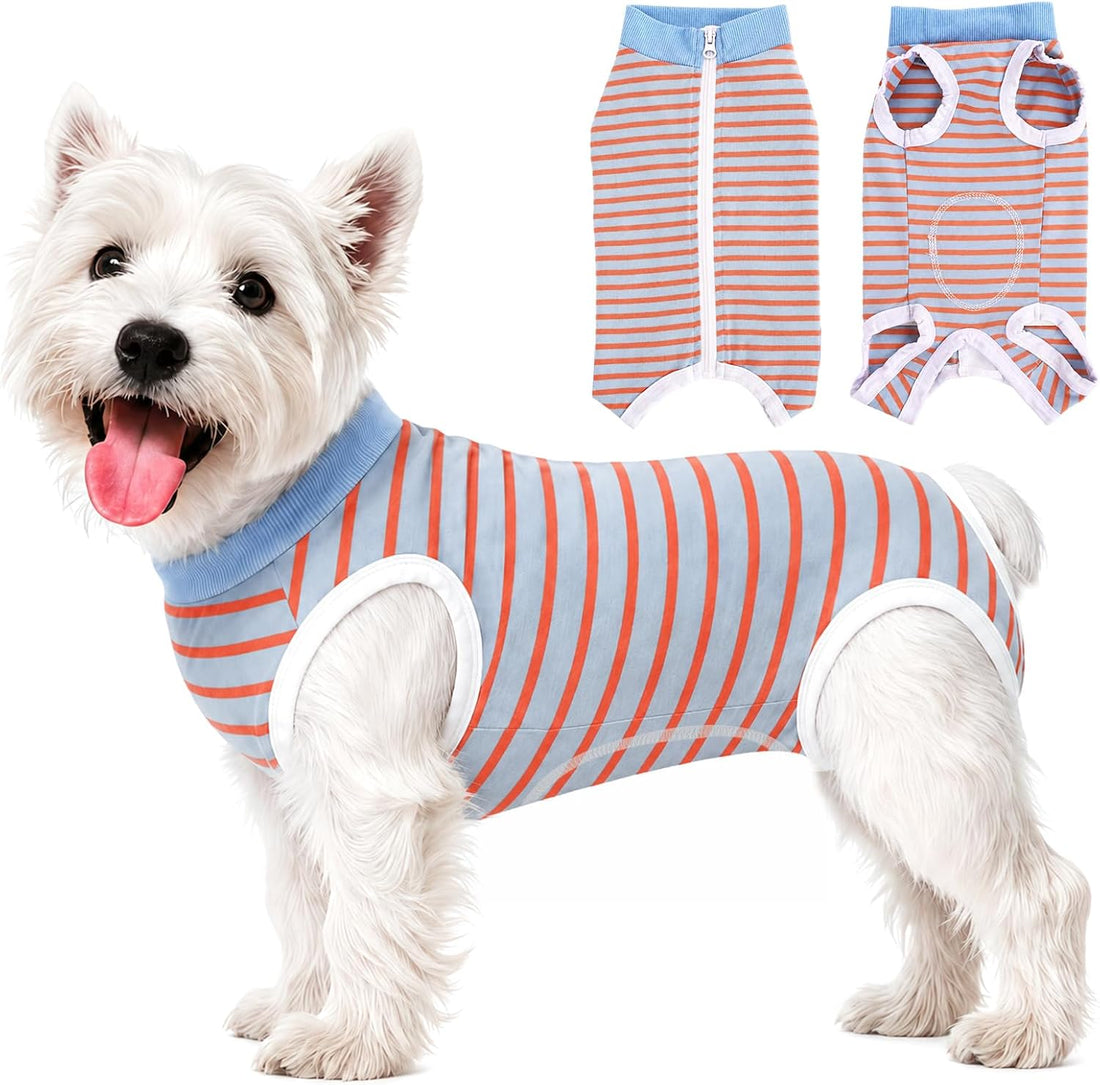 Surgery Suit for Female Dog After Spaying with Back Zipper