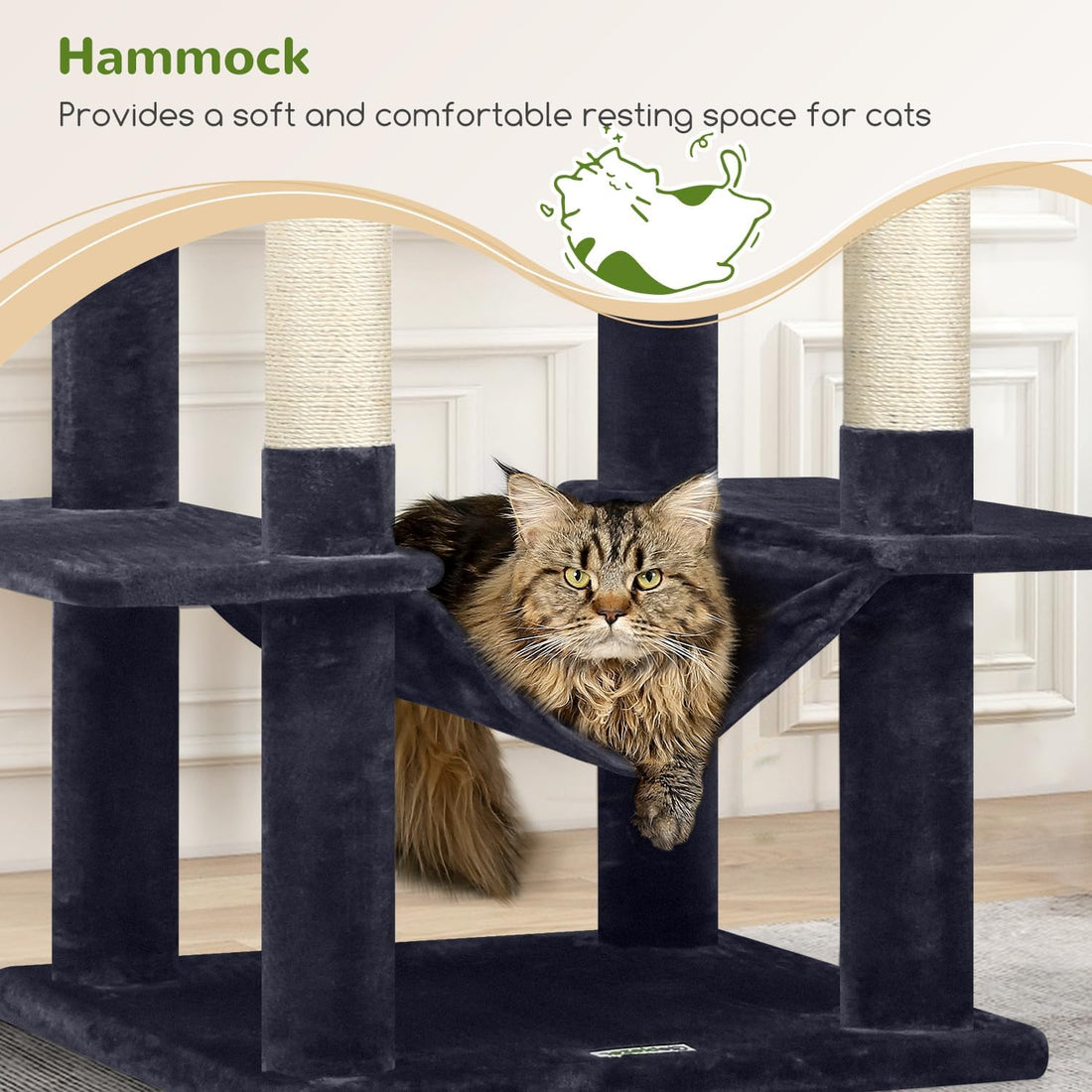 Globlazer Extra Tall Cat Tree Tower for Indoor Cats, 76in, F76