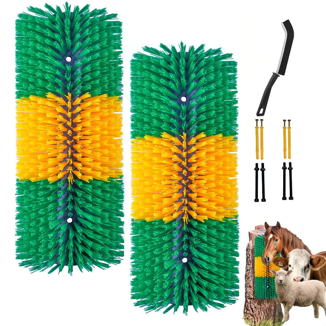 2PCS Livestock Scratching Brush