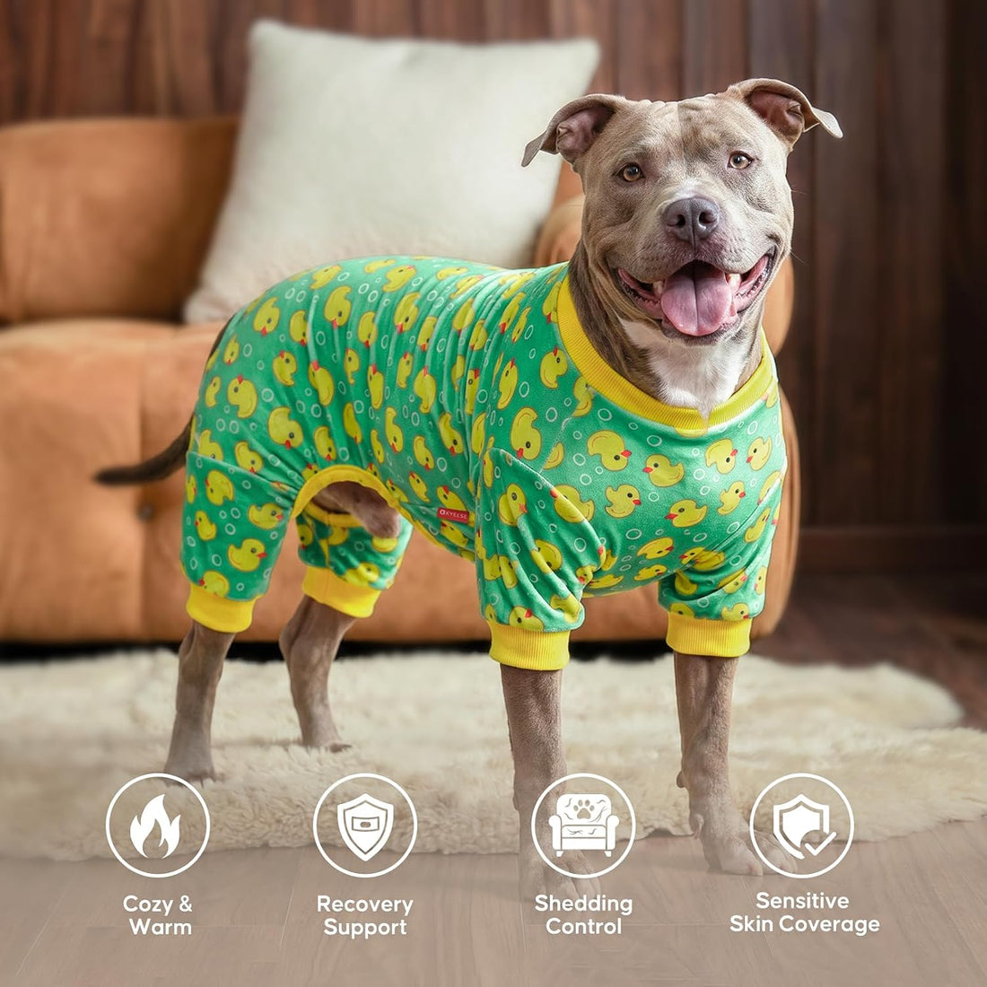 KYEESE Velvet Dog Pajamas for Medium Large Dogs Soft Onesie