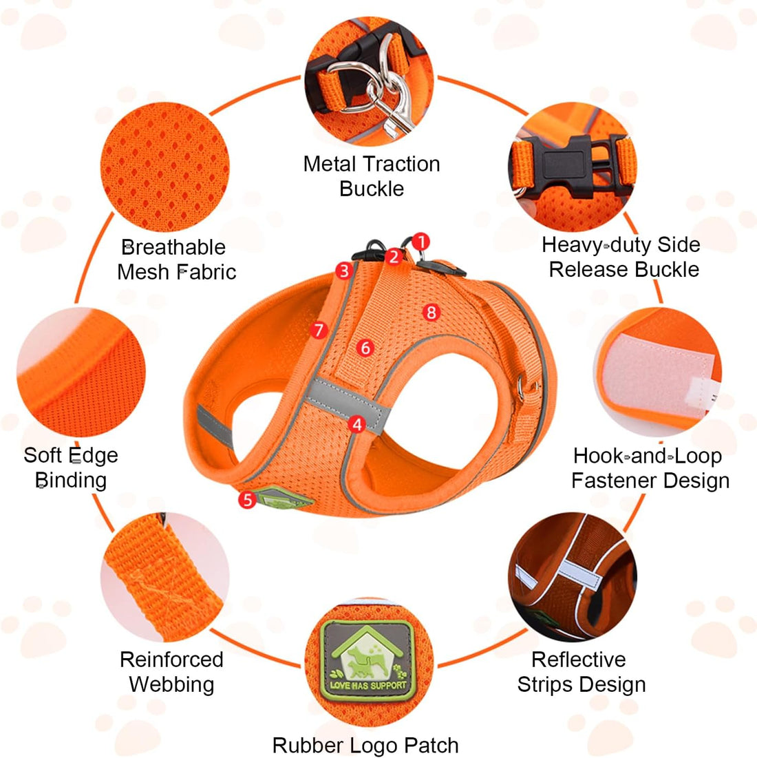 Cat Harness and Leash, Cat Harness Escape Proof, Adjustable Vest
