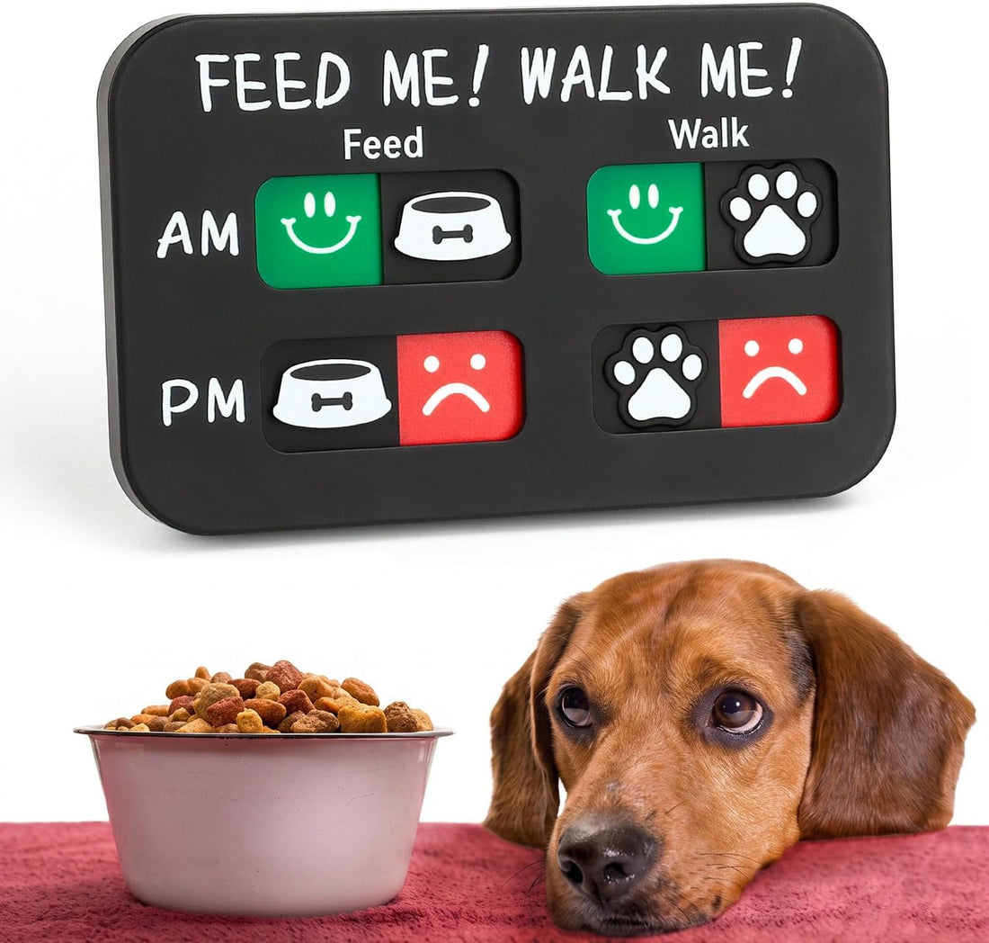 YAUYIK Pet Feeding Reminder Magnet, Dog Fed Sign Tracker