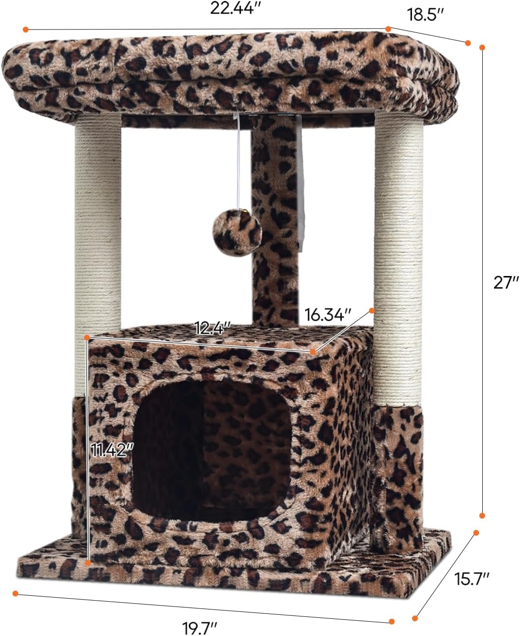 SYANDLVY 27" Cat Tree for Indoor Cats