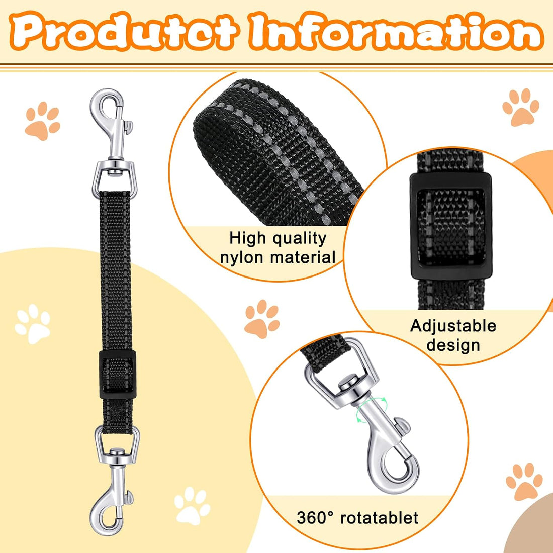 Saintrygo 5 Pcs Safety Dog Collar Clip Prong Collar Clip