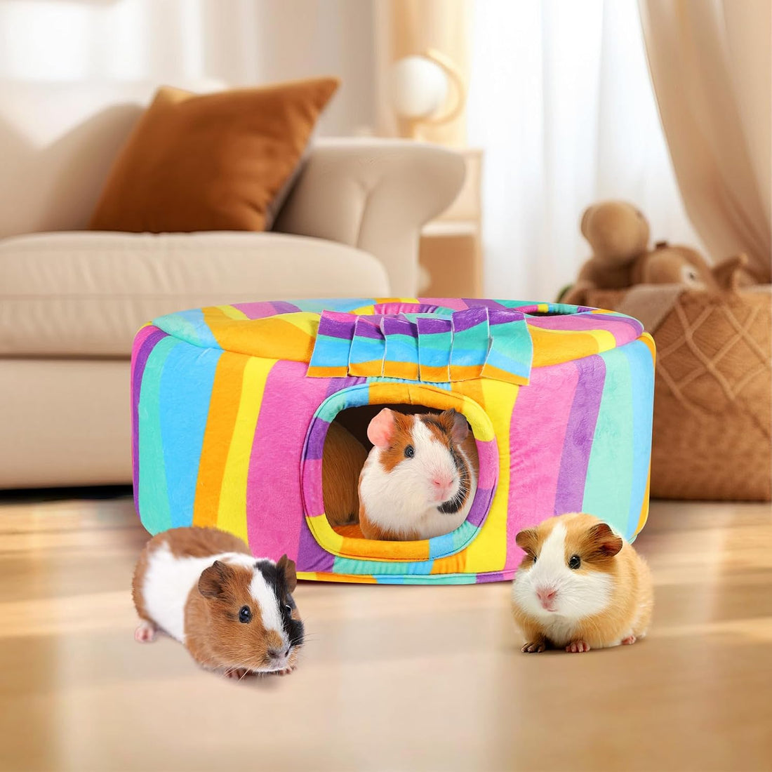 Guinea Pig Hideout & Tunnels Guinea Pig Toys Cozy Guinea Pig House