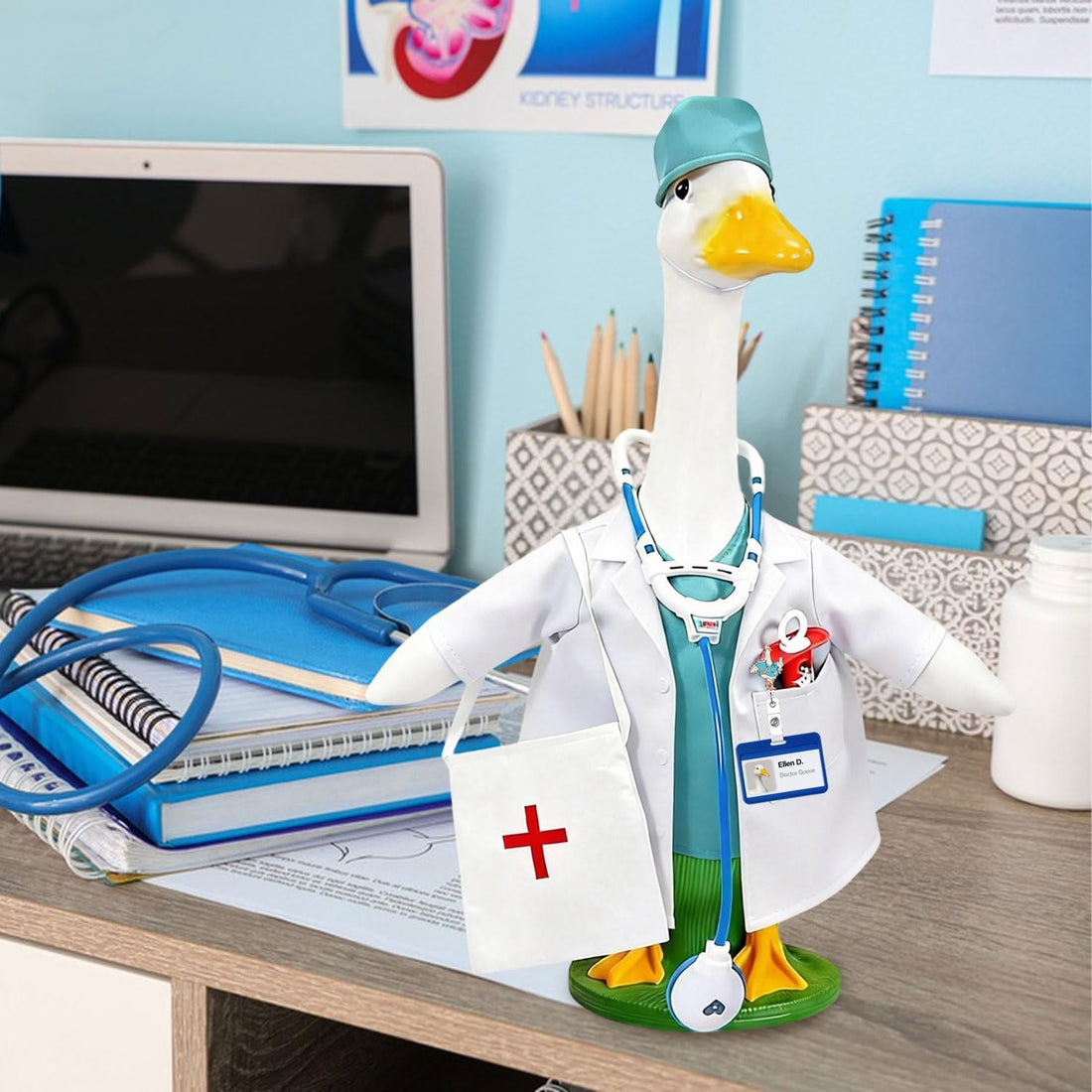 Porch Goose Outfits Clothes Fits 23" Cement Goose for Outdoor Lawn