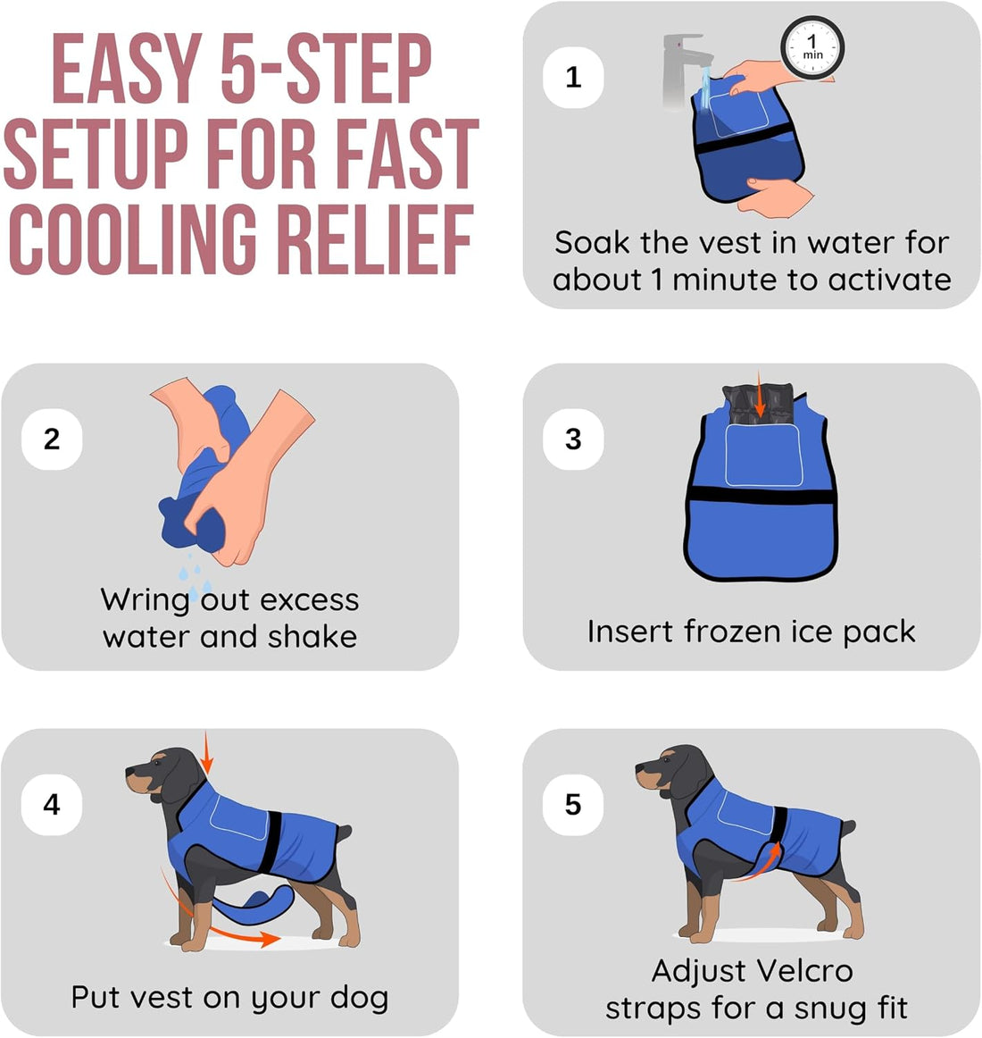 LUCOLOVE Dog Cooling Vest with Ice Pack