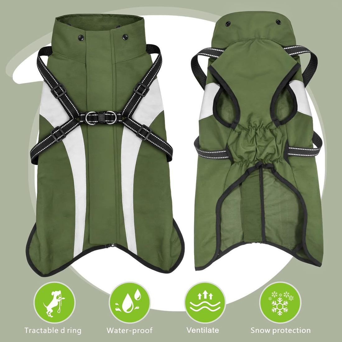 Dog Raincoat Waterproof Raincoats for Dog Reflective Dogs Rain