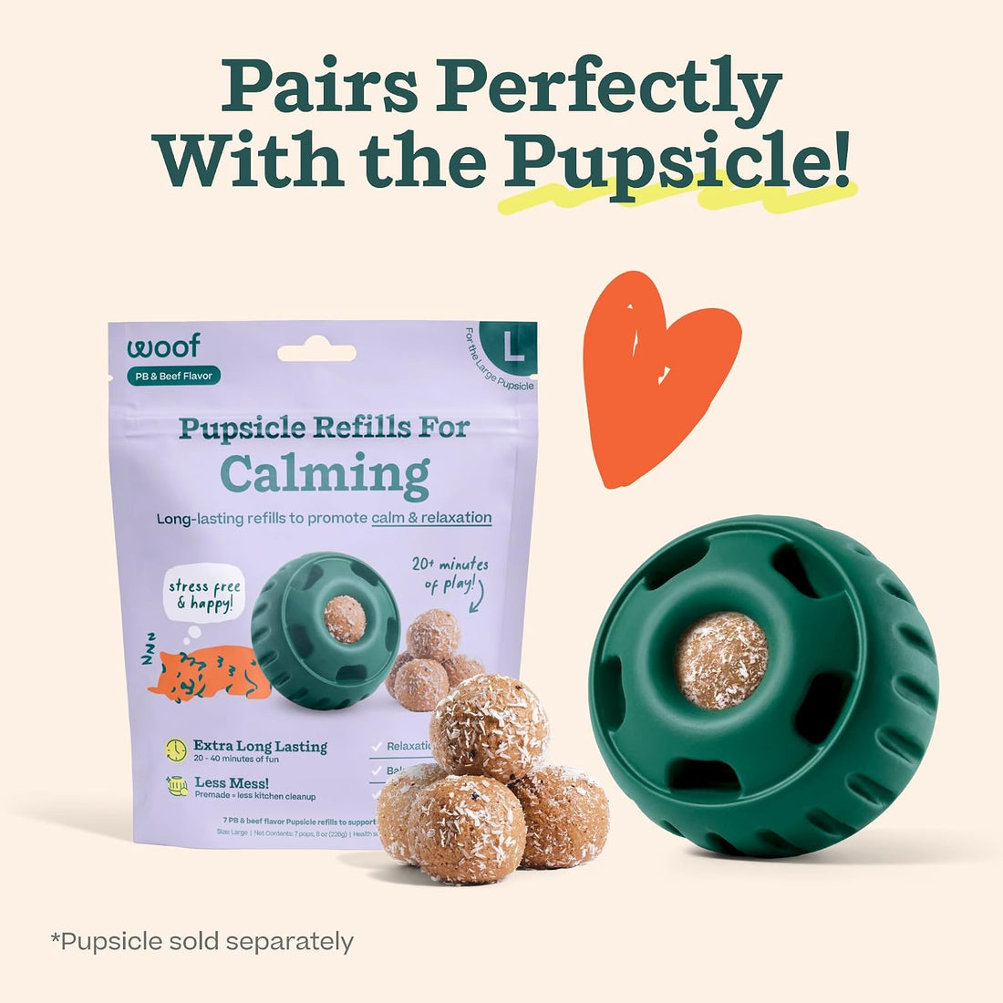 WOOF Pupsicle Refill Pops for Calming