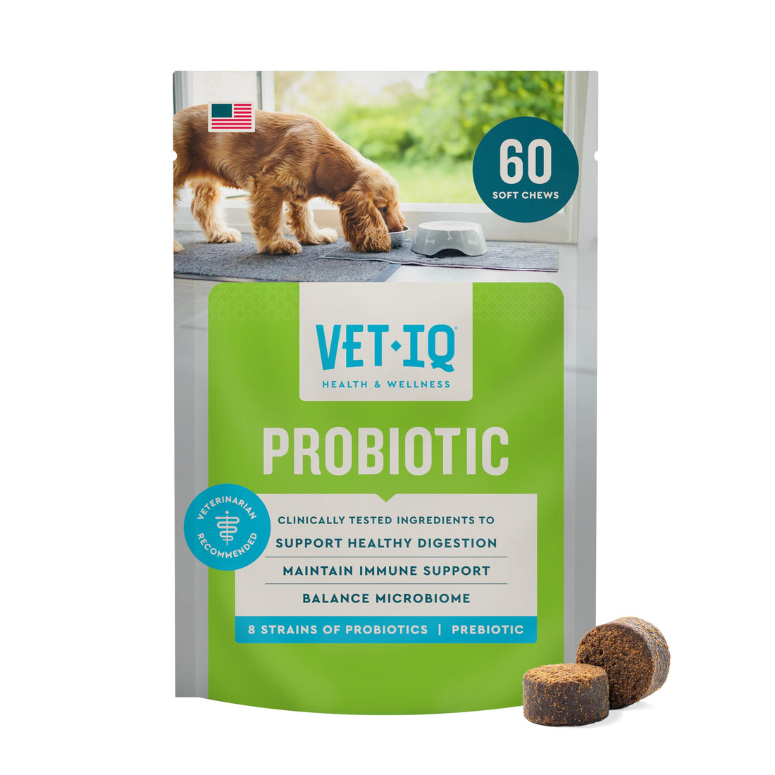 VetIQ Probiotic Supplement for Dogs, Digestive Support for Dogs