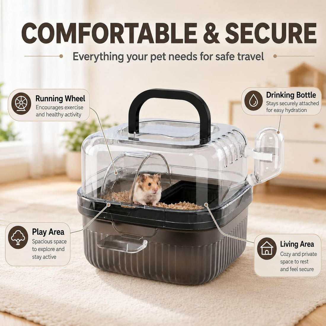 Portable Hamster Travel Cage
