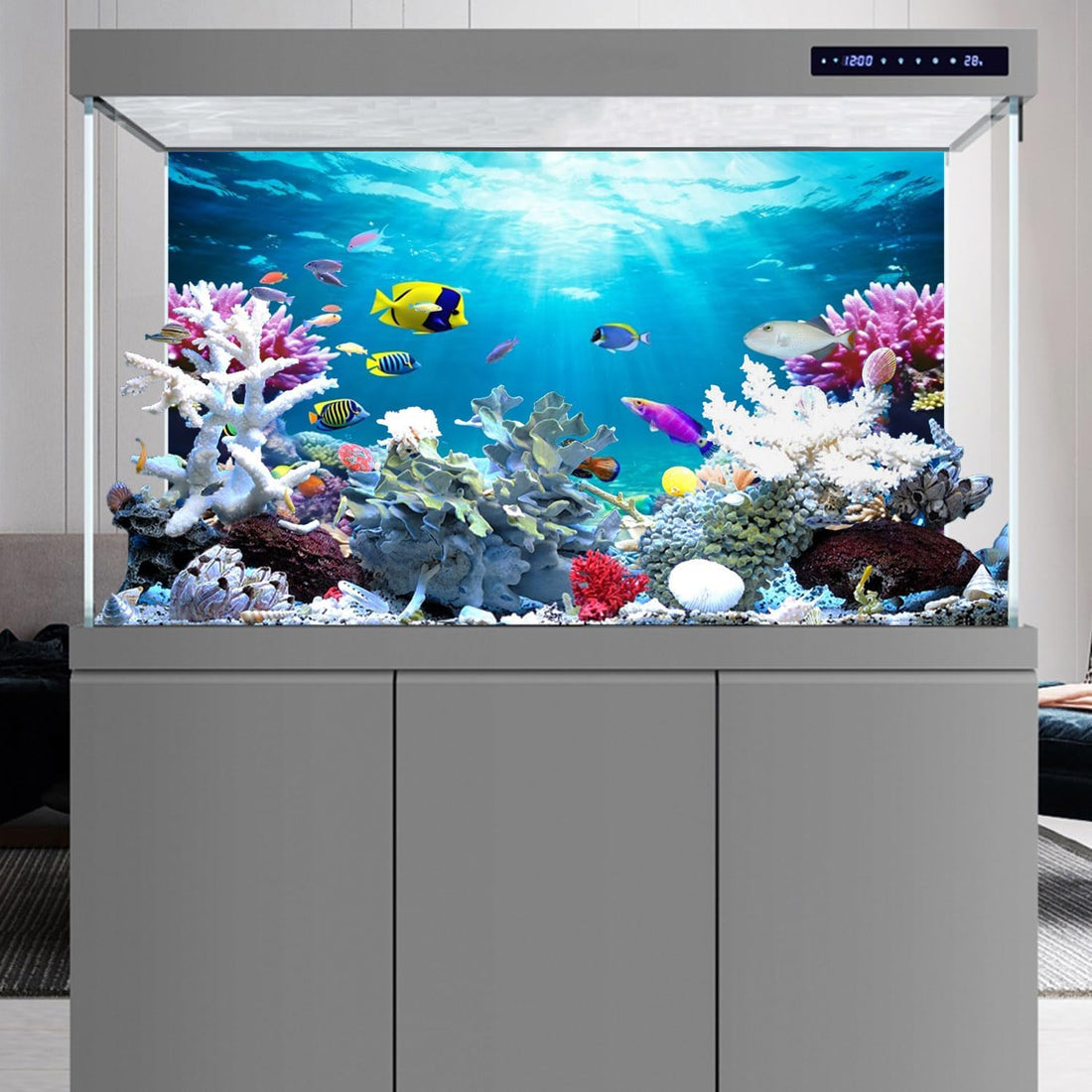 48x18 in Underwater Aquarium Backdrop Tropical Coral Fish Tank