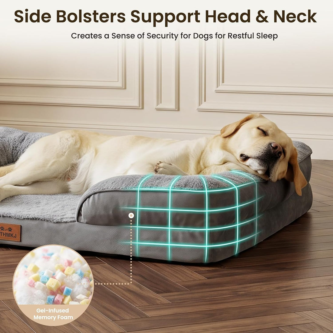 Orthopedic Dog Bed Medium Size Dog, Memory Foam Dog Bed Couch, 30" L