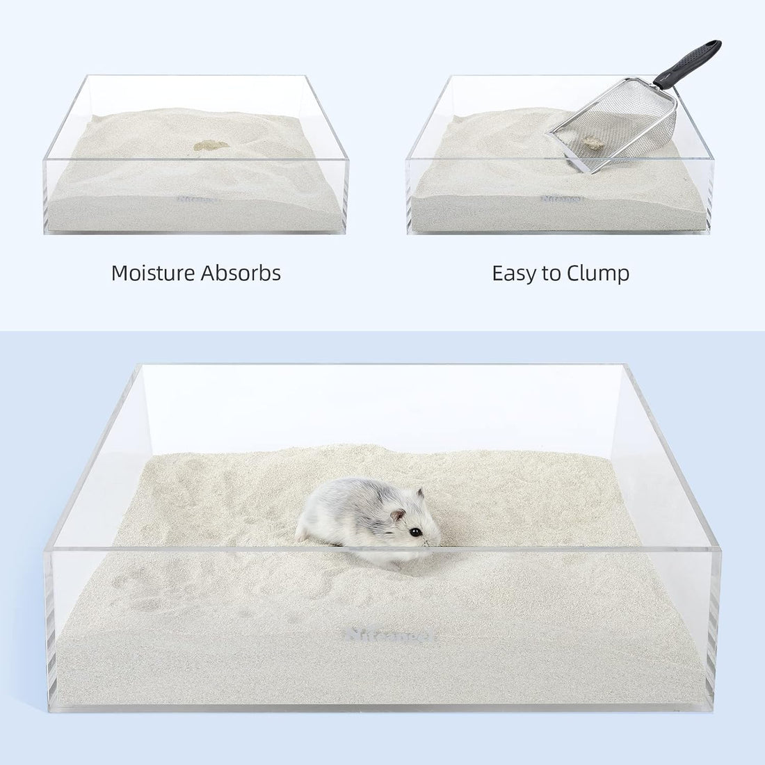 Niteangel Training Litter Potty Sand: 1.4 L x 2 Absorb Odor & No Dust