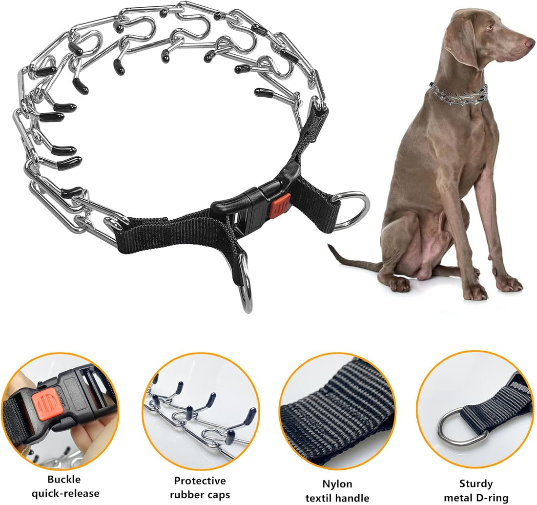 Prong Collar for Large Dogs, Dog Pinch Collar,Dog Choker Collar,High