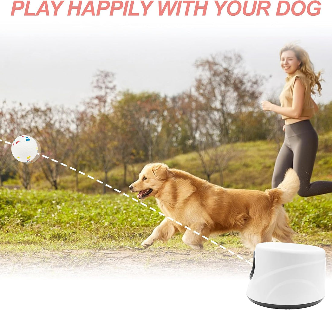 Automatic Dog Ball Launcher,Interactive Thrower Dog Toy for Small
