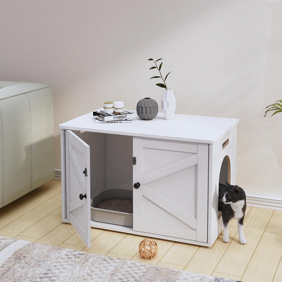 Timberer Cat Litter Box Enclosure