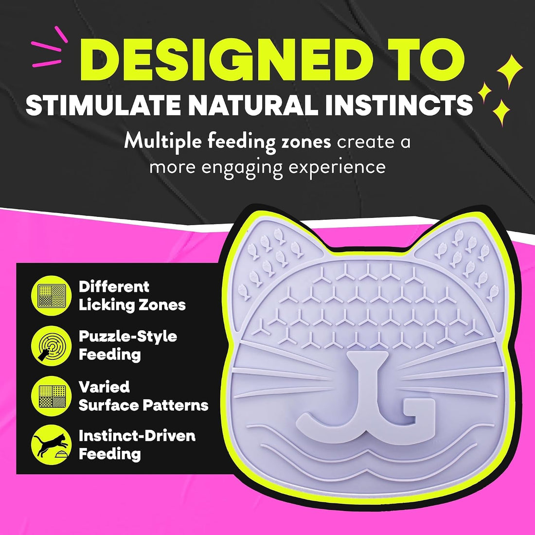 Jackson Galaxy Mmmeow Mat - Slow Feeding Interactive Puzzle Mat