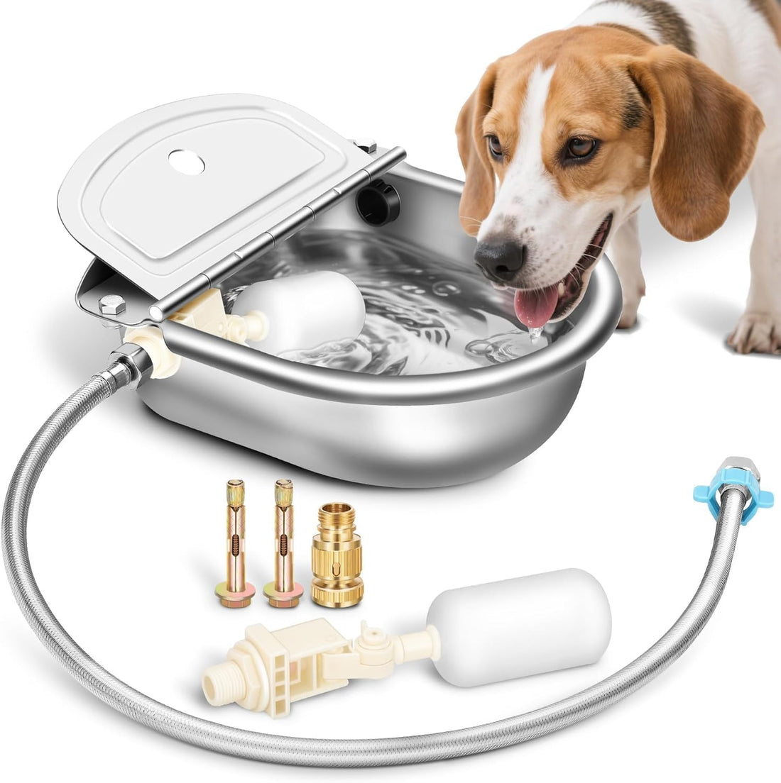 Ademon Automatic Animal Drinking Water Bowl with Float Valve