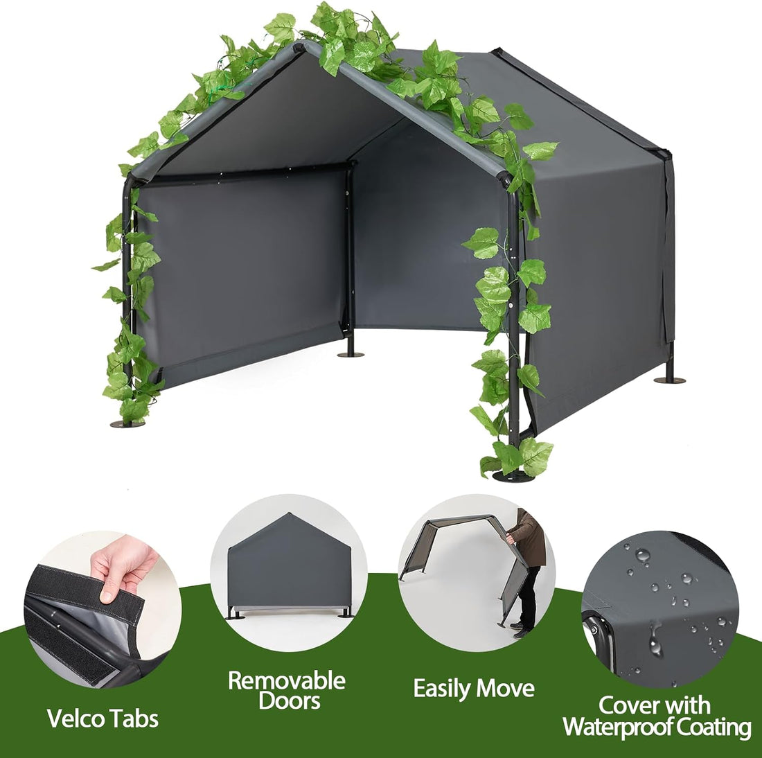 Large Dog Shade for Outside - Outdoor Dog Canopy Pet House Dog Tent