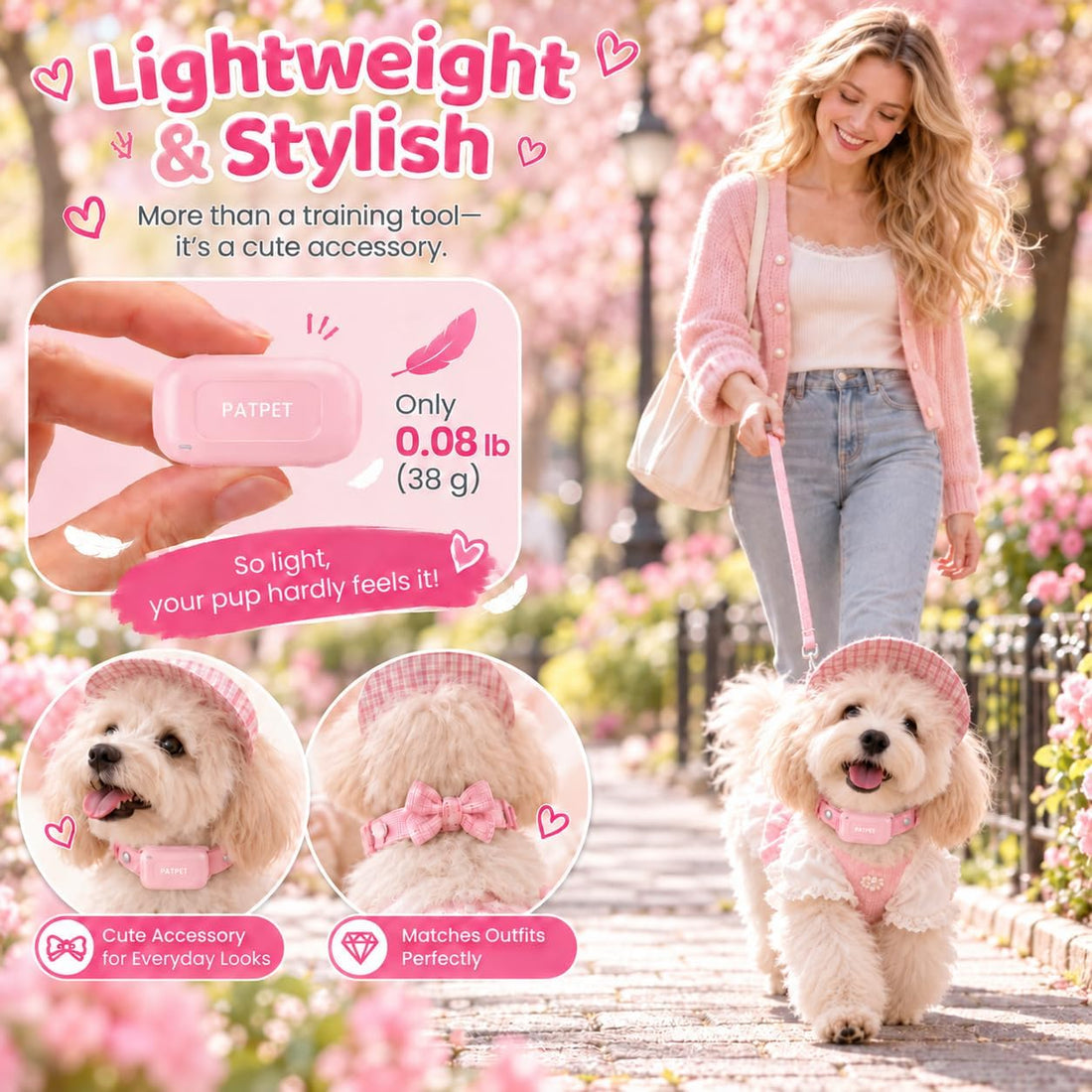 PATPET Dog Shock Collar for Medium Dogs- Dog Training Collar