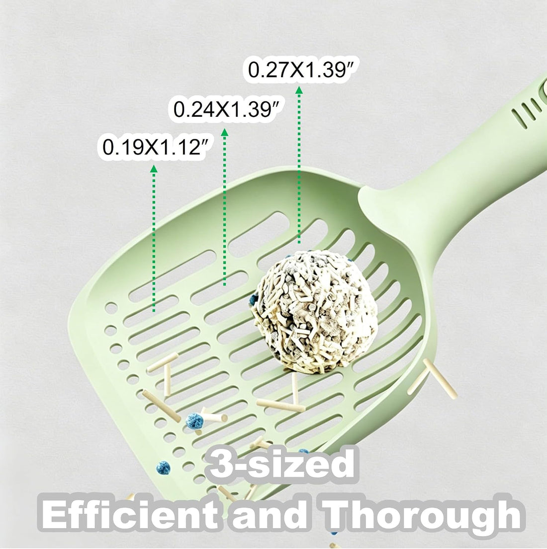 QUALIALL Cat Litter Scoop, 2-Pack, Premium, Extra Sturdy