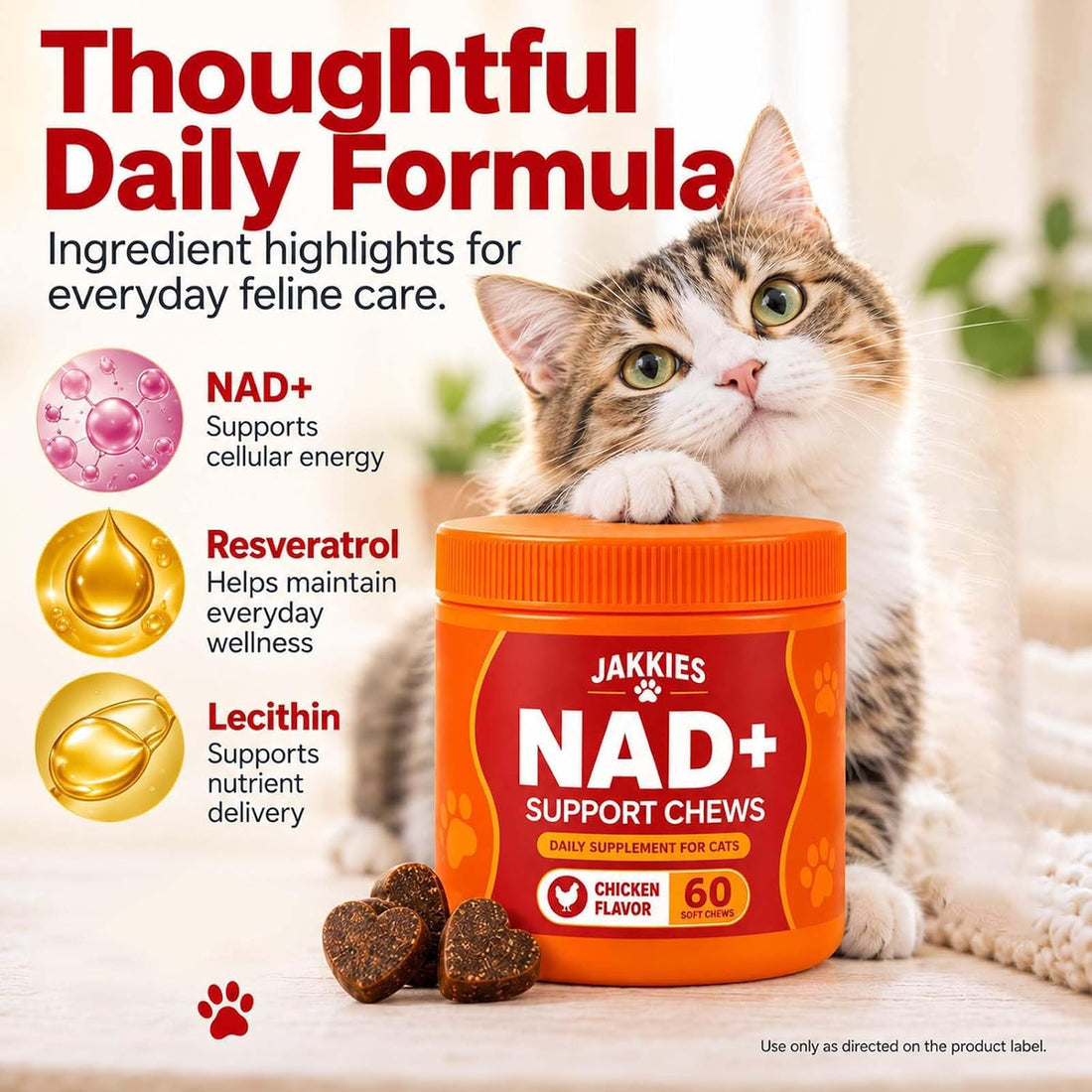 Support Chews for Cats, Energy & Vitality, Immune System