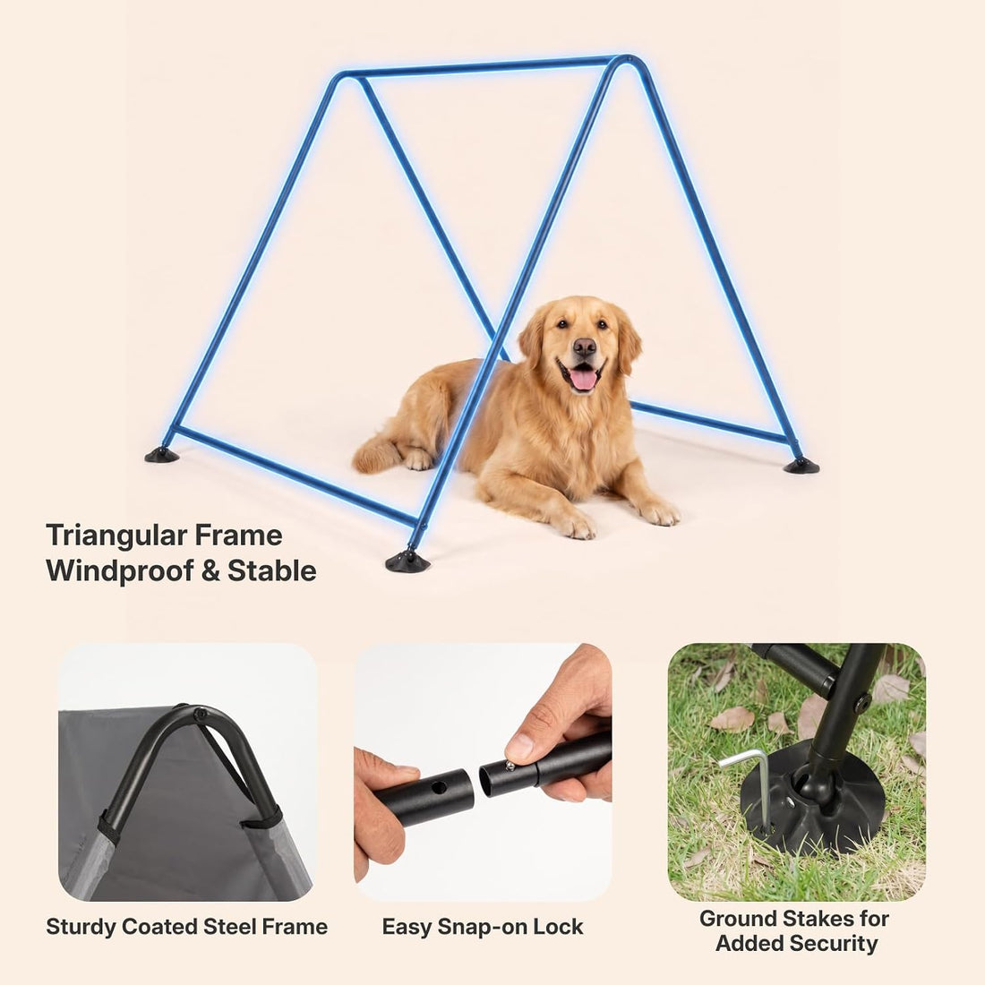 Veehoo Extra Large Dog Tent Outdoor, Weatherproof Shade House