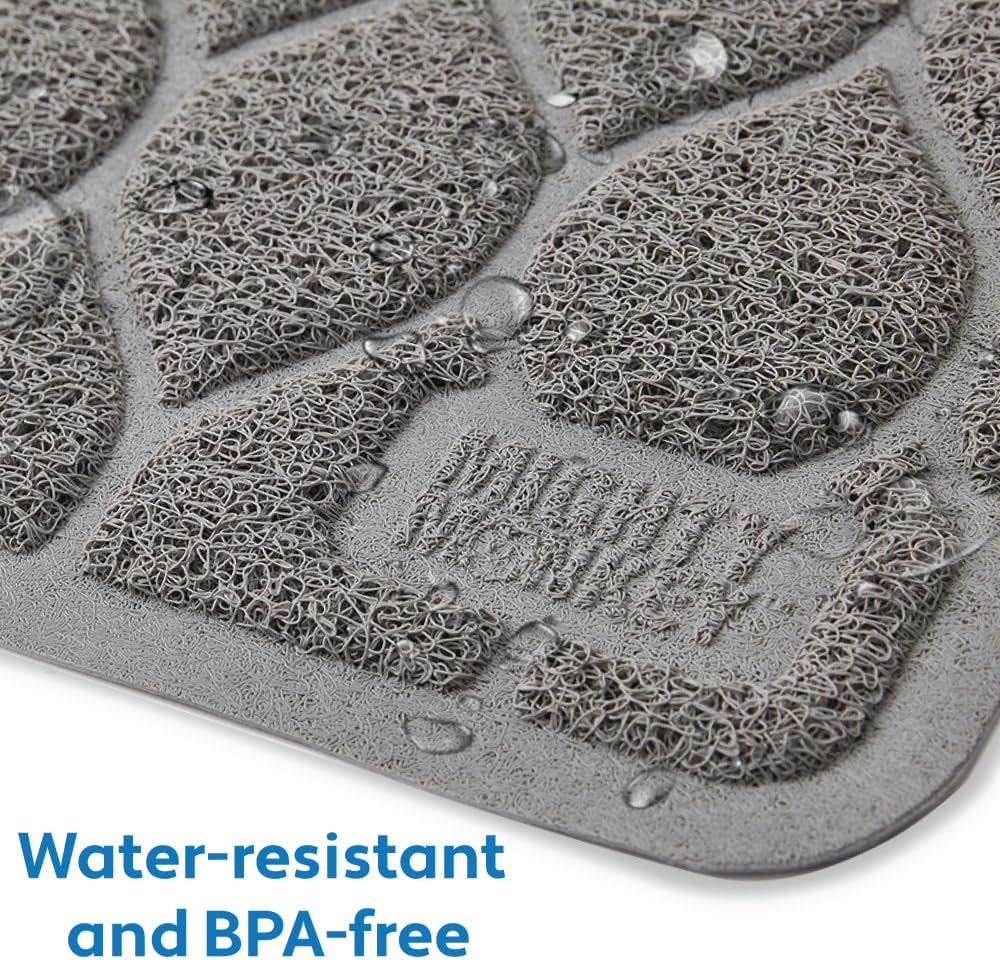 MIGHTY MONKEY Waterproof Cat Litter Mat, BPA Free, 35x23