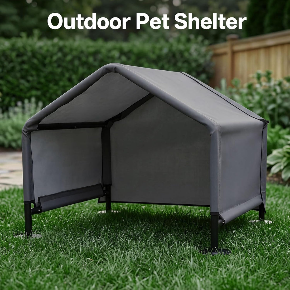 MEWANG Small Dog Tent Outdoor, Pet Shade Shelter Outside, Gray