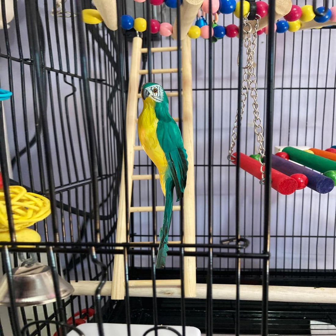 2pcs Birdie Basics Wooden Ladder for Bird Cage Climbing Ladder Toy