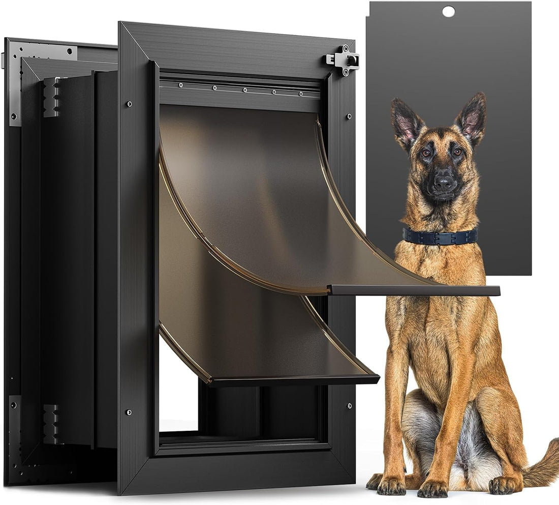 Dog Door for Wall, All Aluminum Large Doggy Door Doggie door