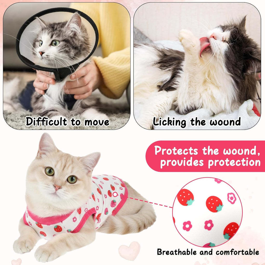 Meyeyaia 6 Pack Recovery Suit for Cats