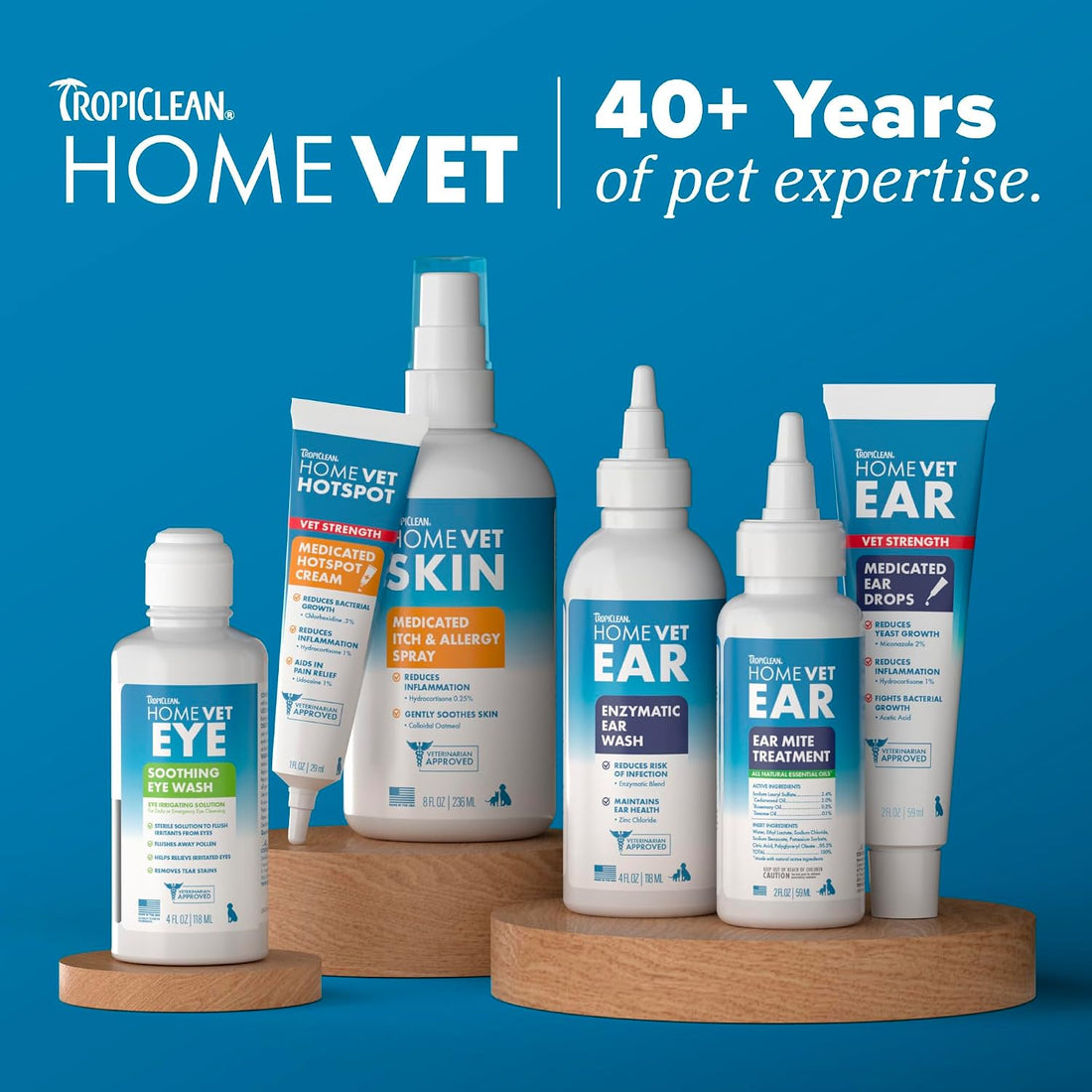 TropiClean HomeVet Medicated Ear Drops for Dogs